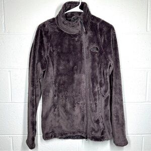 The North Face Womens Osito Jacket Soft Fleece Size Small Charcoal Gray Side Zip